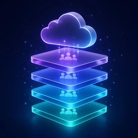 Illustration of a multi-tenant SaaS platform
