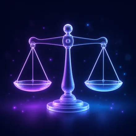Illustration of a balance scale representing a comparison